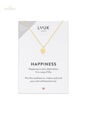 Sterling Silver Four Leaf Clover Pendant Necklace Adjustable Chain Gift